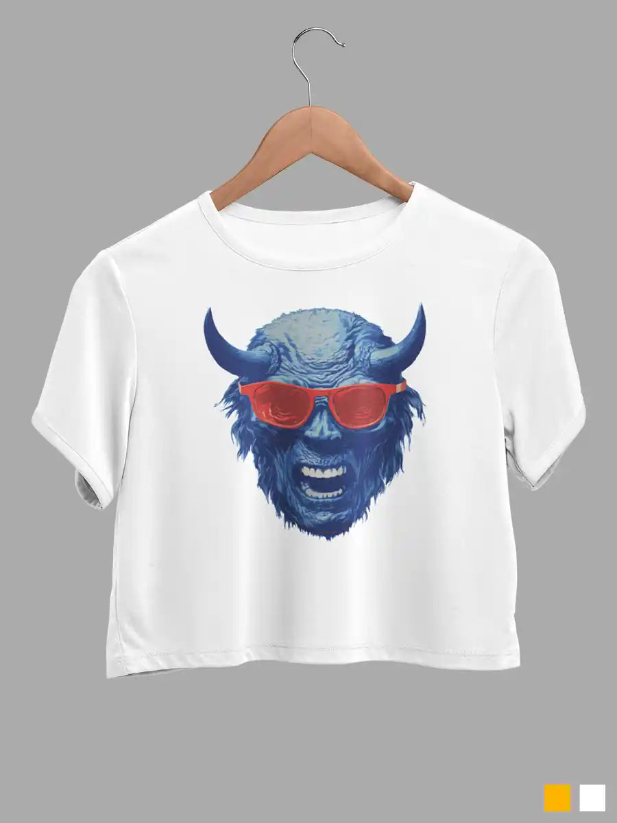 Blue Devil - White Cotton Cop Top