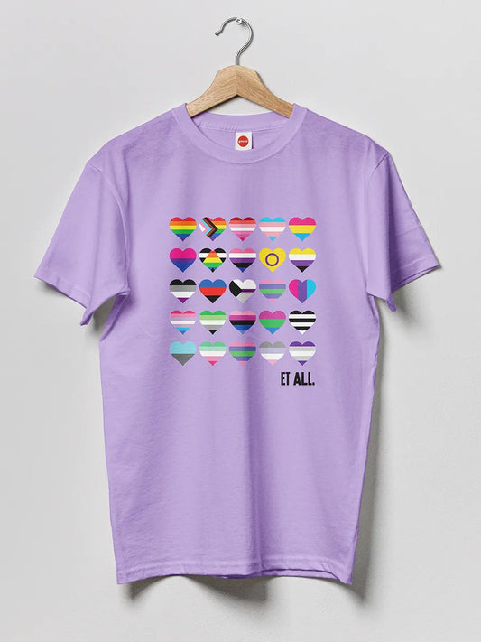 Hearts full of Pride Lavender Men's cotton Tshirt
