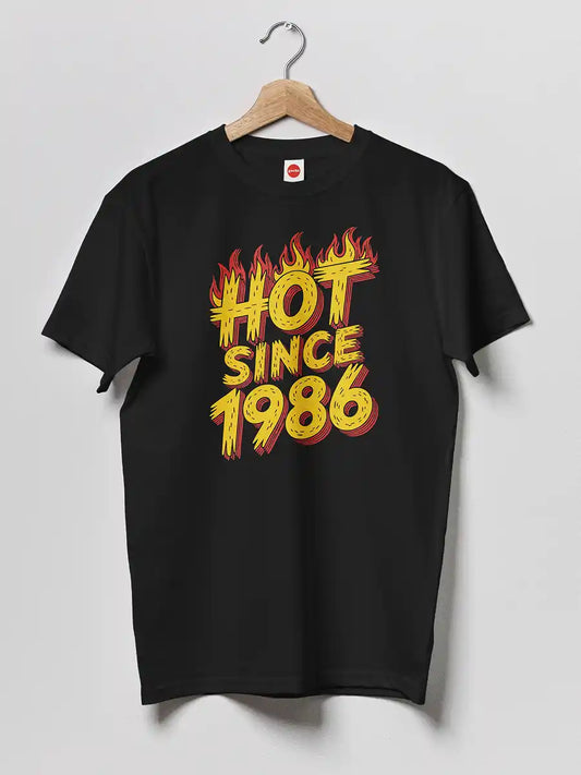 Hot since 1986 - Men's Black Cotton T-Shirt