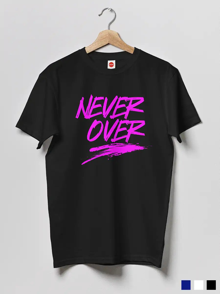 Never Over - Black Men's Cotton T-shirt