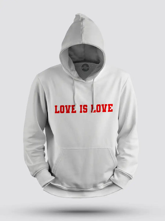 Love is Love - White/Black Cotton Hoodie