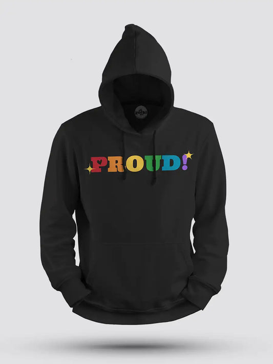 Proud LGBTQ - Black Cotton Hoodie