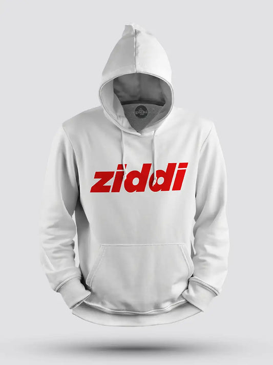 Ziddi - White Cotton Hoodie