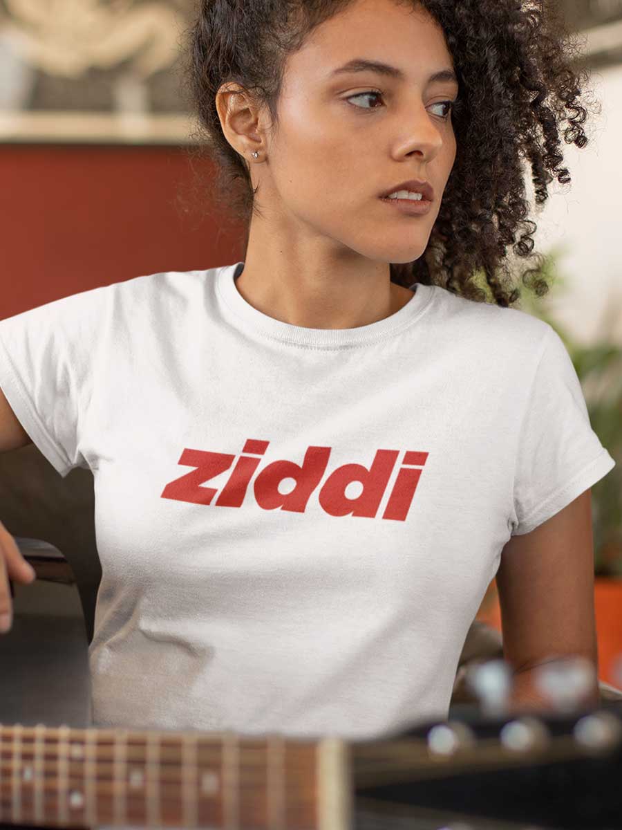 Ziddi - White Women's Cotton T-Shirt