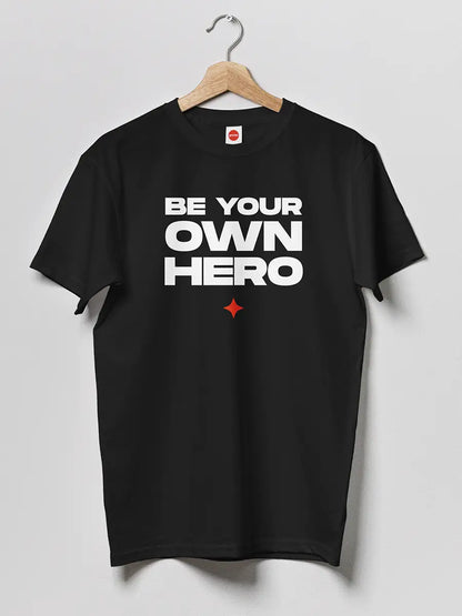 Be your own Hero - Black Men's Cotton tshirt