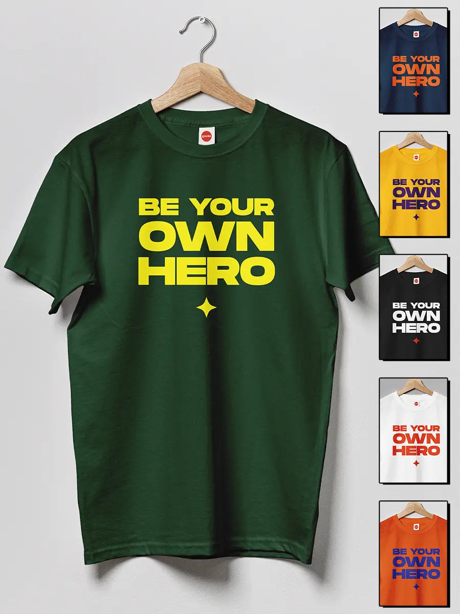 Be your own Hero - Men's Cotton tshirt