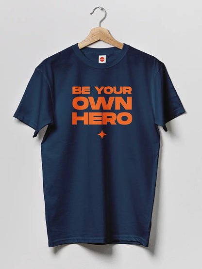 Be your own Hero - Navy blue Men's Cotton tshirt
