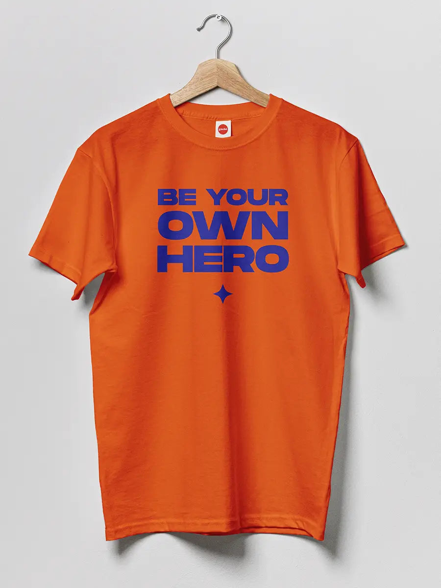 Be your own Hero - Orange Men's Cotton tshirt