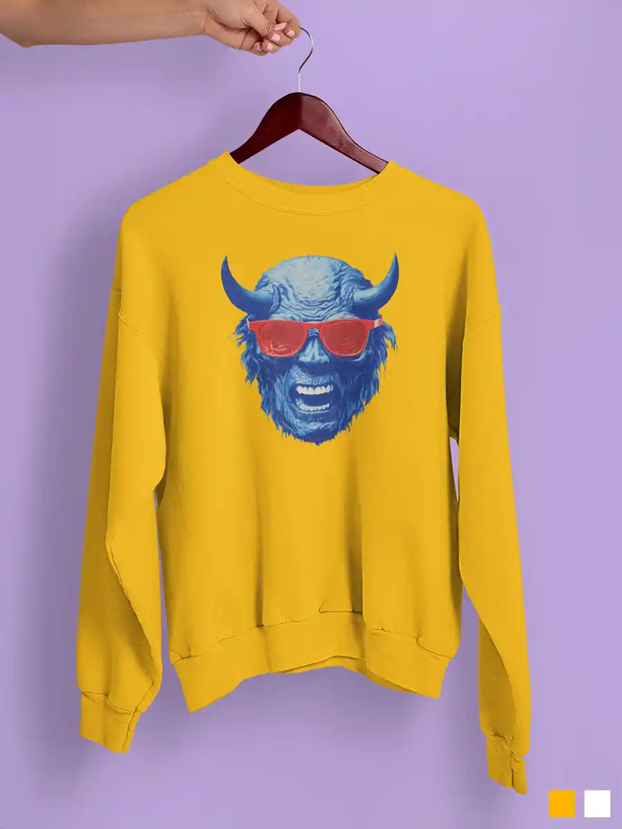 Blue Devil - Golden Yellow Cotton Sweatshirt