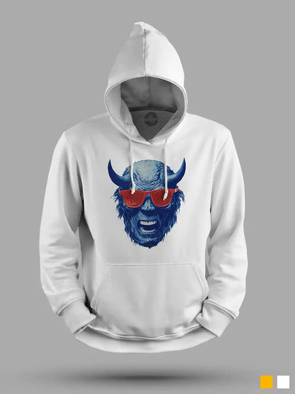 Blue Devil - Golden Yellow Cotton Hoodie