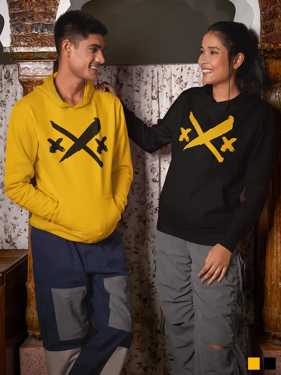 Couple wearing XXX - Cotton Hoodie