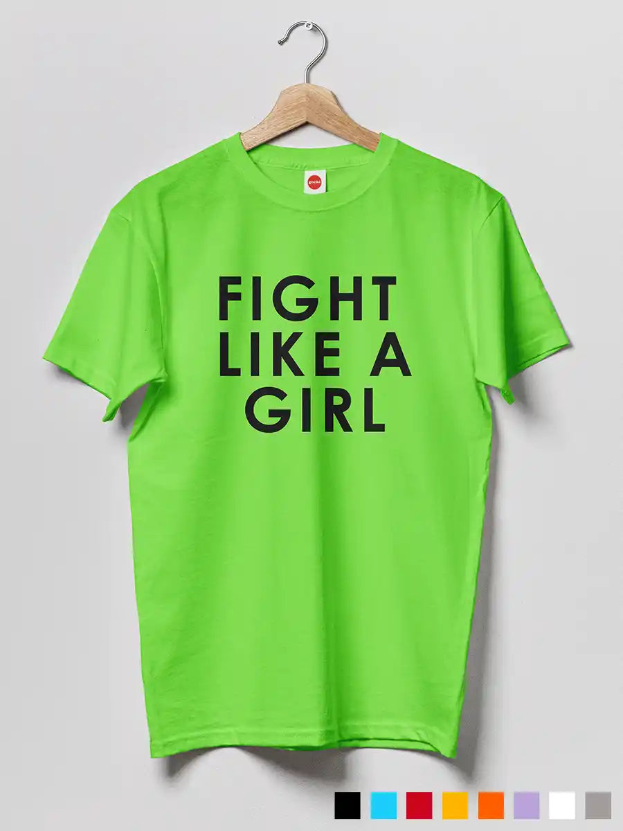 Fight like a Girl - Men's Liril Green Cotton T-Shirt