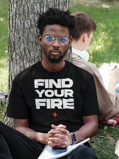 Find your Fire - Black Men's Cotton T-Shirt