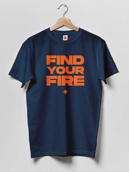 Find your Fire - Navy Blue Men's Cotton tshirt