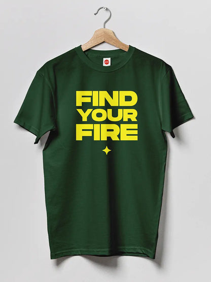 Find your Fire - Olive Green Men's Cotton tshirt
