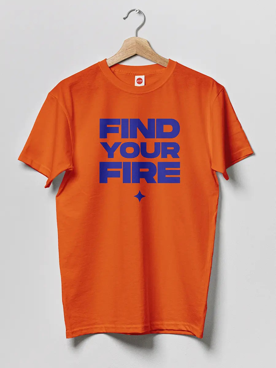 Find your Fire - Orange Men's Cotton tshirt