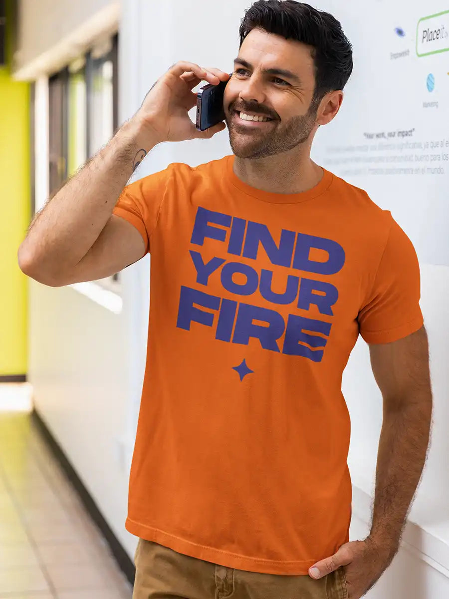 Find your Fire - Orange Men's Cotton T-Shirt