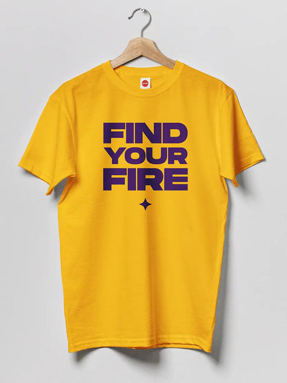 Find your Fire - Yellow Men's Cotton tshirt