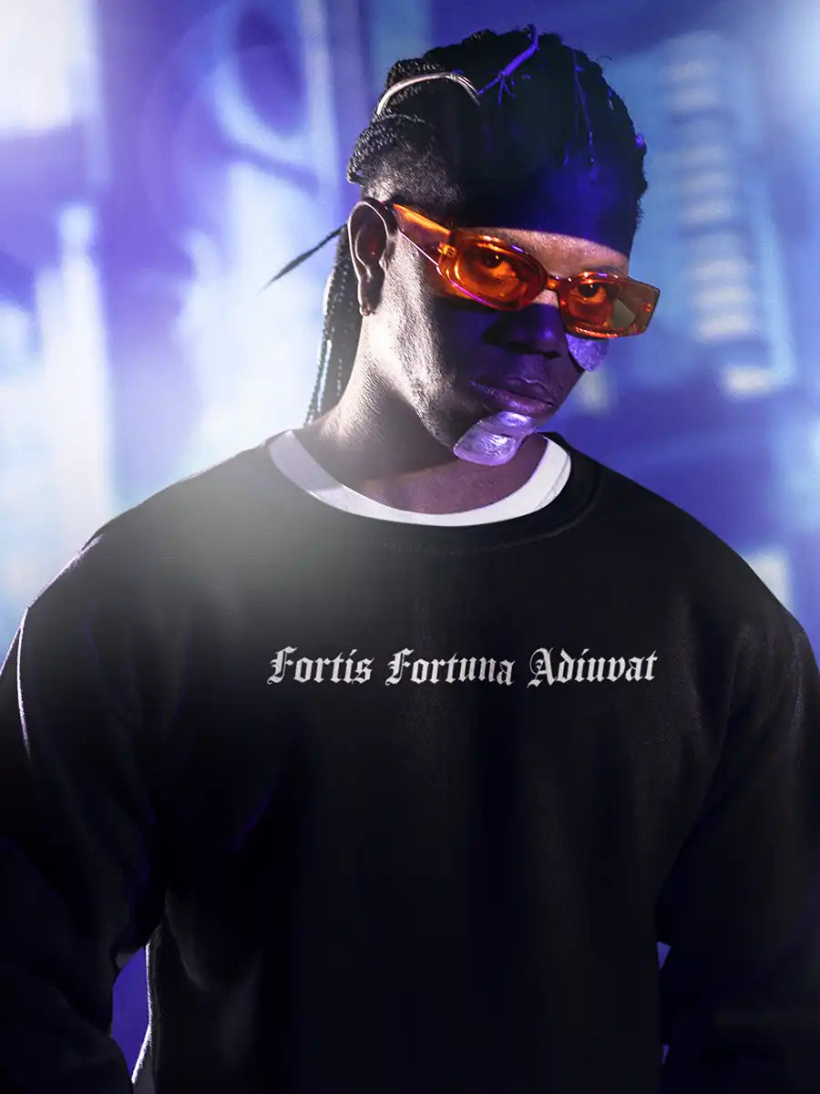 Fortis fortuna Adiuvat - Black Sweatshirt Man - Front