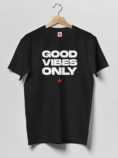 Good Vibes only - Black Men's Cotton tshirt