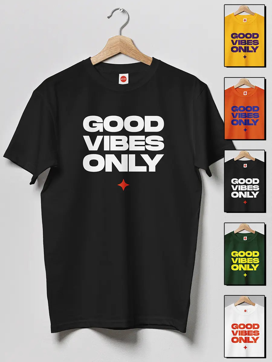 Good Vibes only - Mens Cotton tshirt