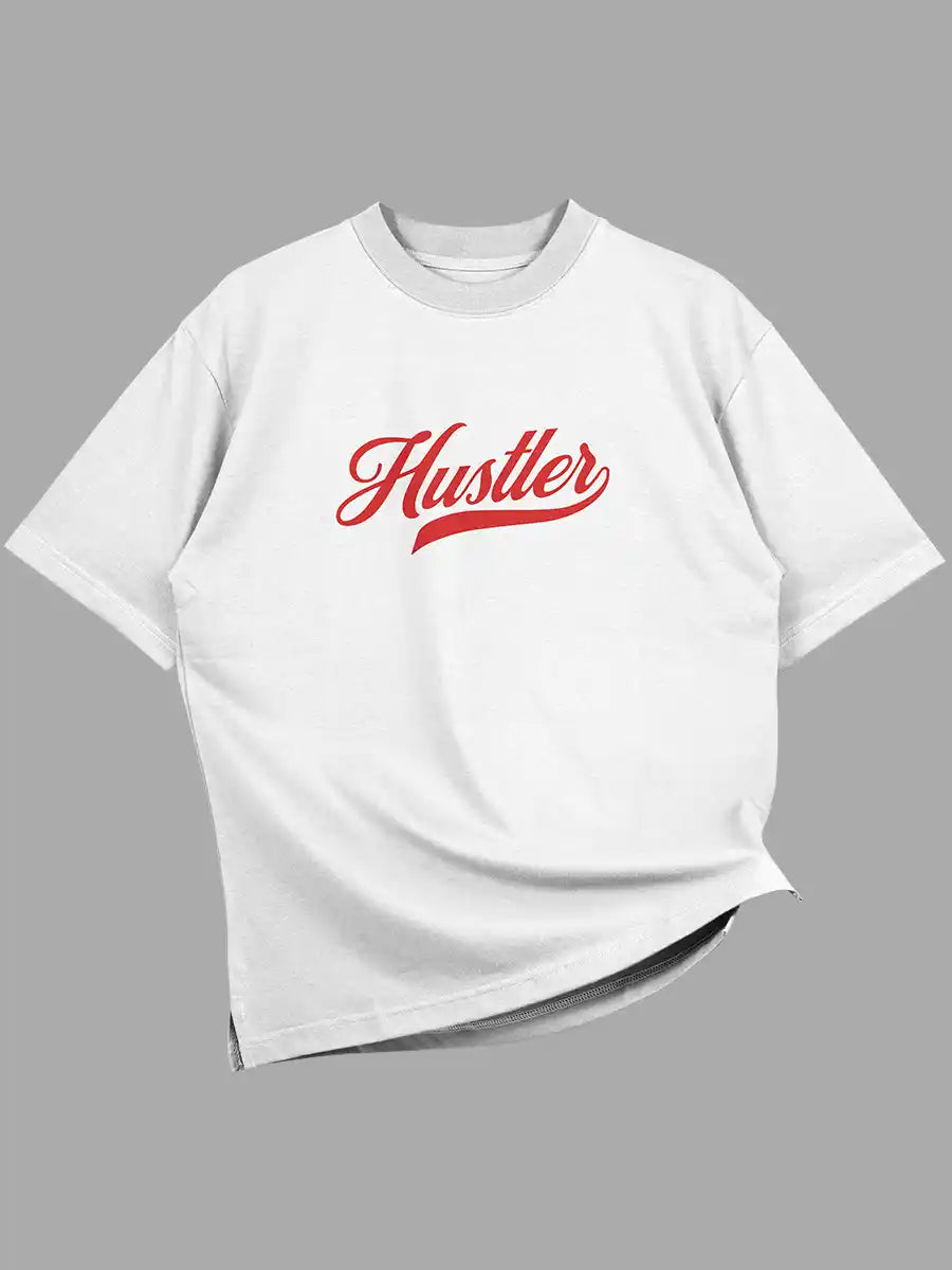 Hustler White Oversized Cotton T-Shirt