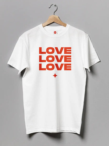 Love Love Love - White Men's Cotton tshirt