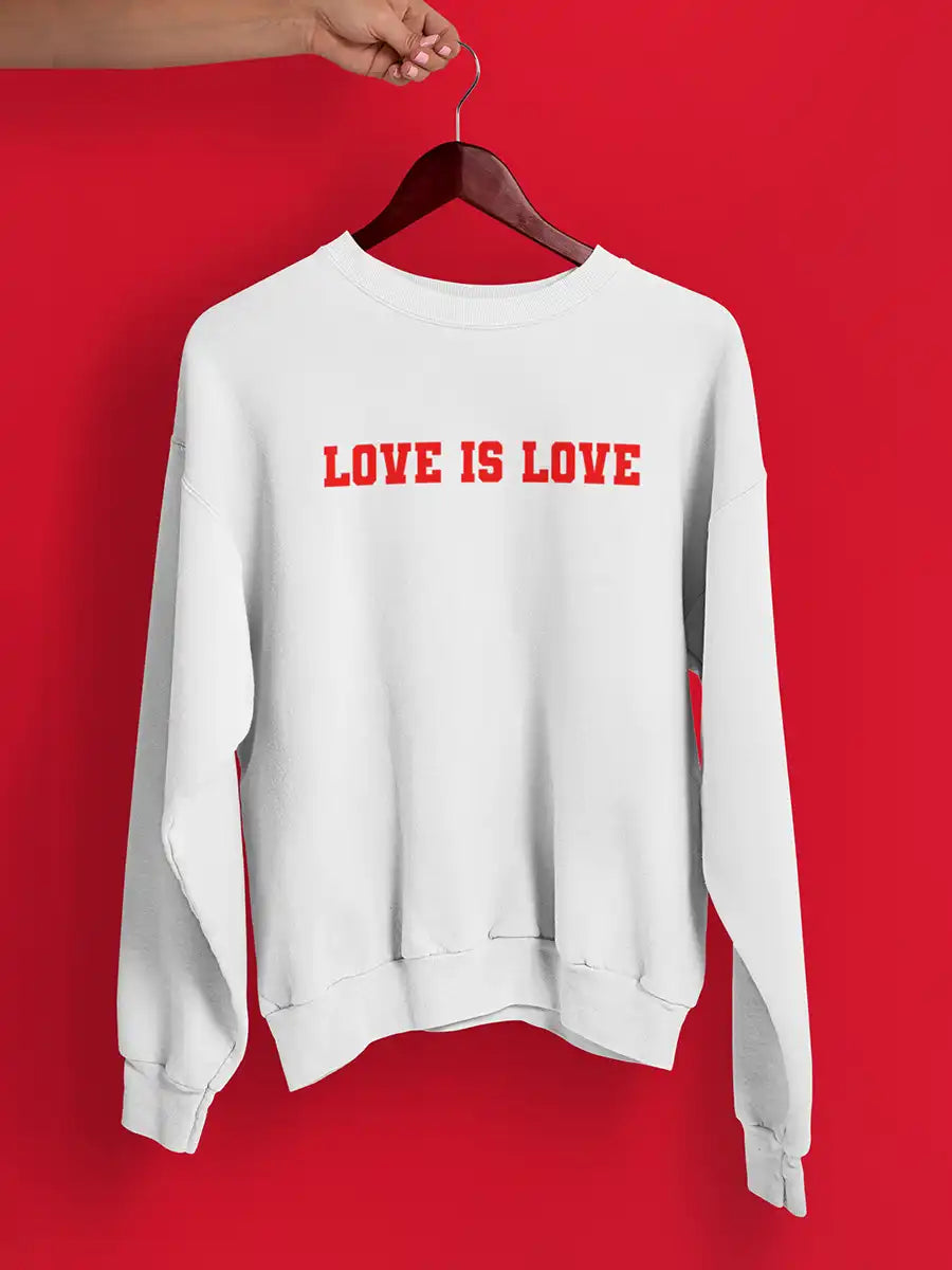 Love is love White Cotton Sweatshirt
