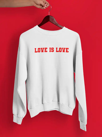 Love is love White Cotton Sweatshirt