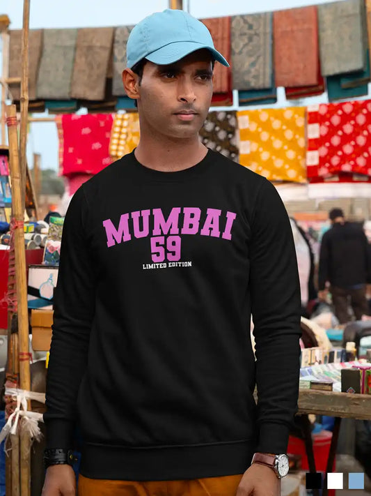 Man wearing Mumbai 59 - Pink - Cotton sweatshirt