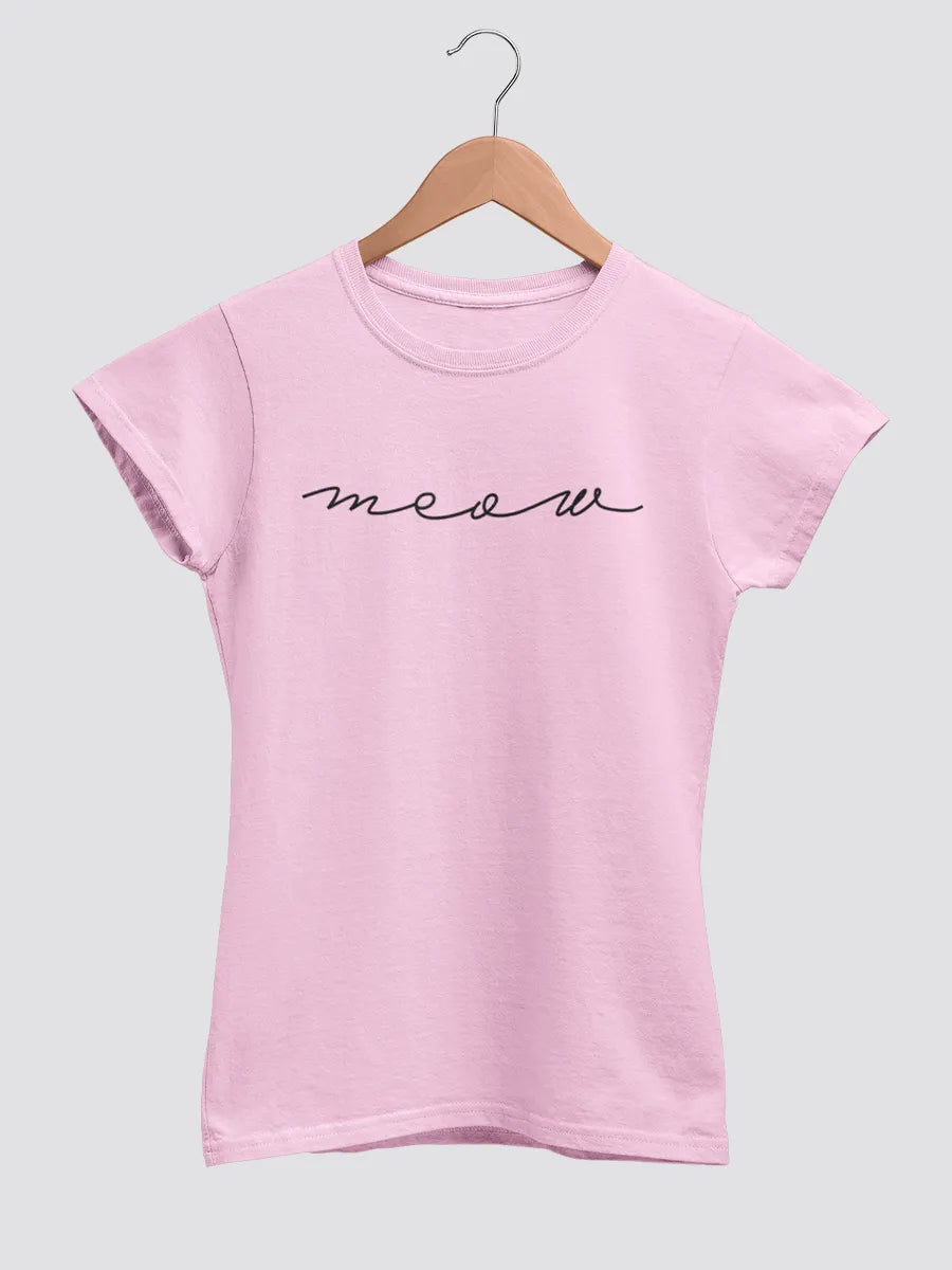 Meow pink Women's cotton Tshirt