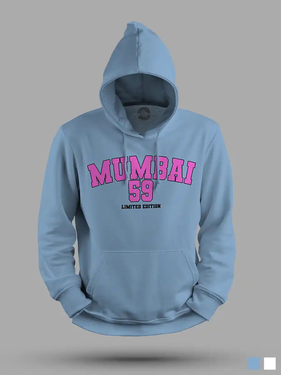 Mumbai 59 - Limited Edition - Baby Blue Cotton Hoodie