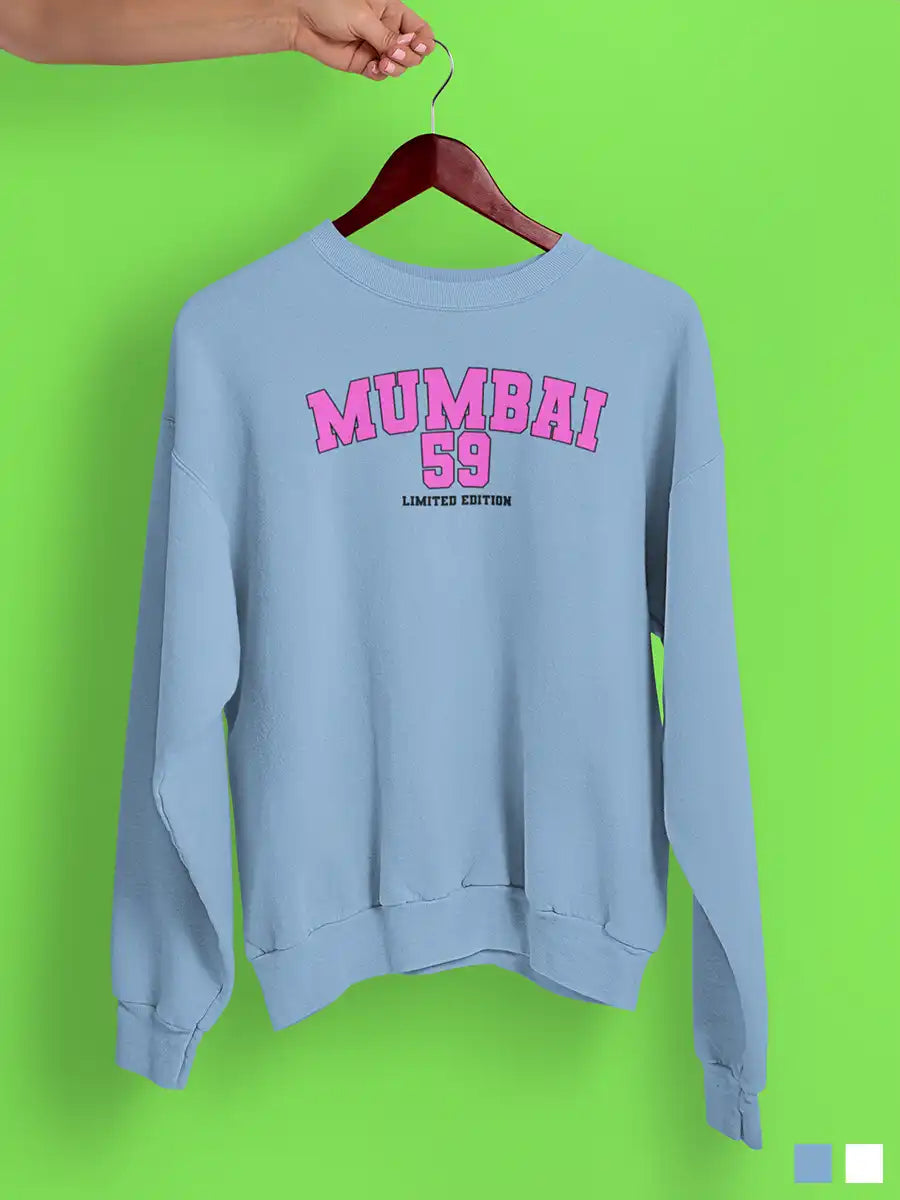 Mumbai 59 - Limited Edition - Baby Blue Cotton Sweatshirt