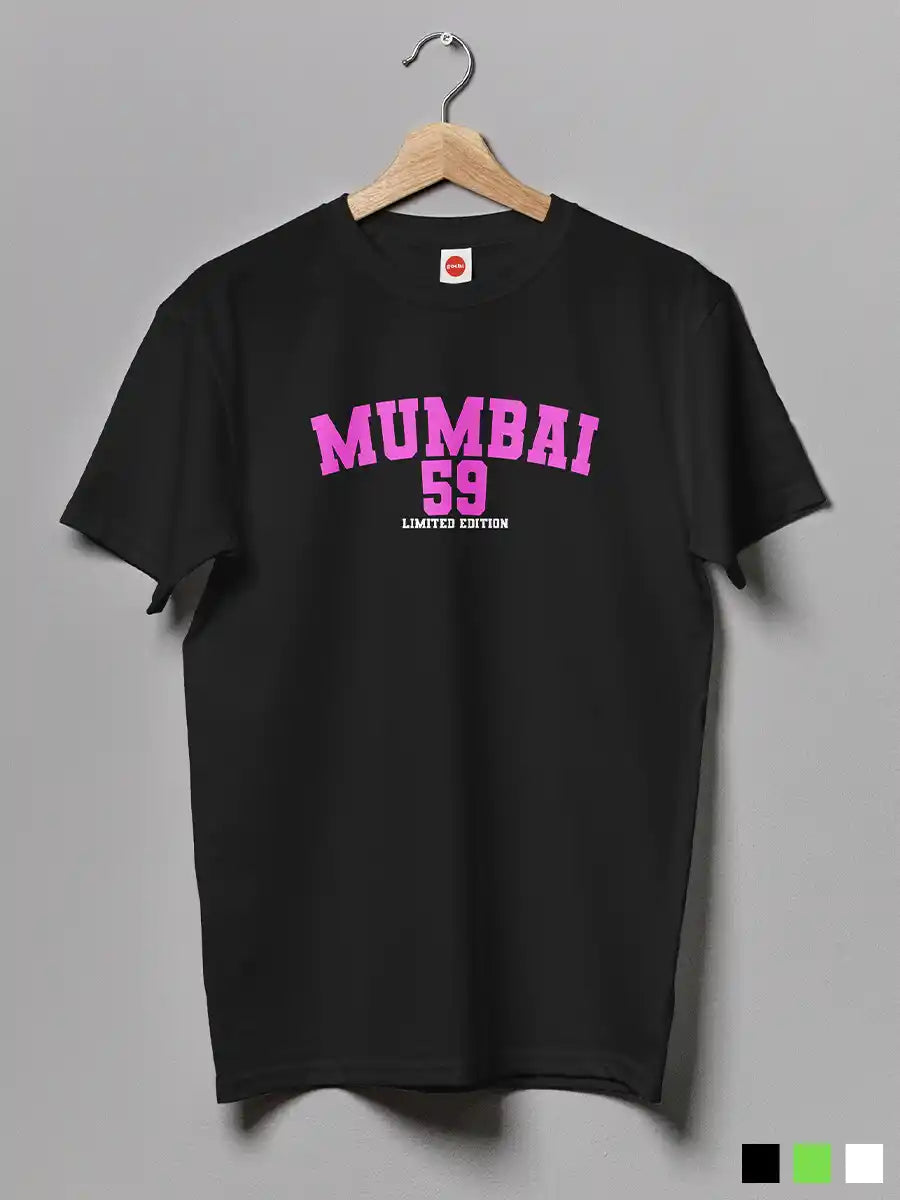 Mumbai 59 - Limited Edition - Men's Cotton Black T-Shirt
