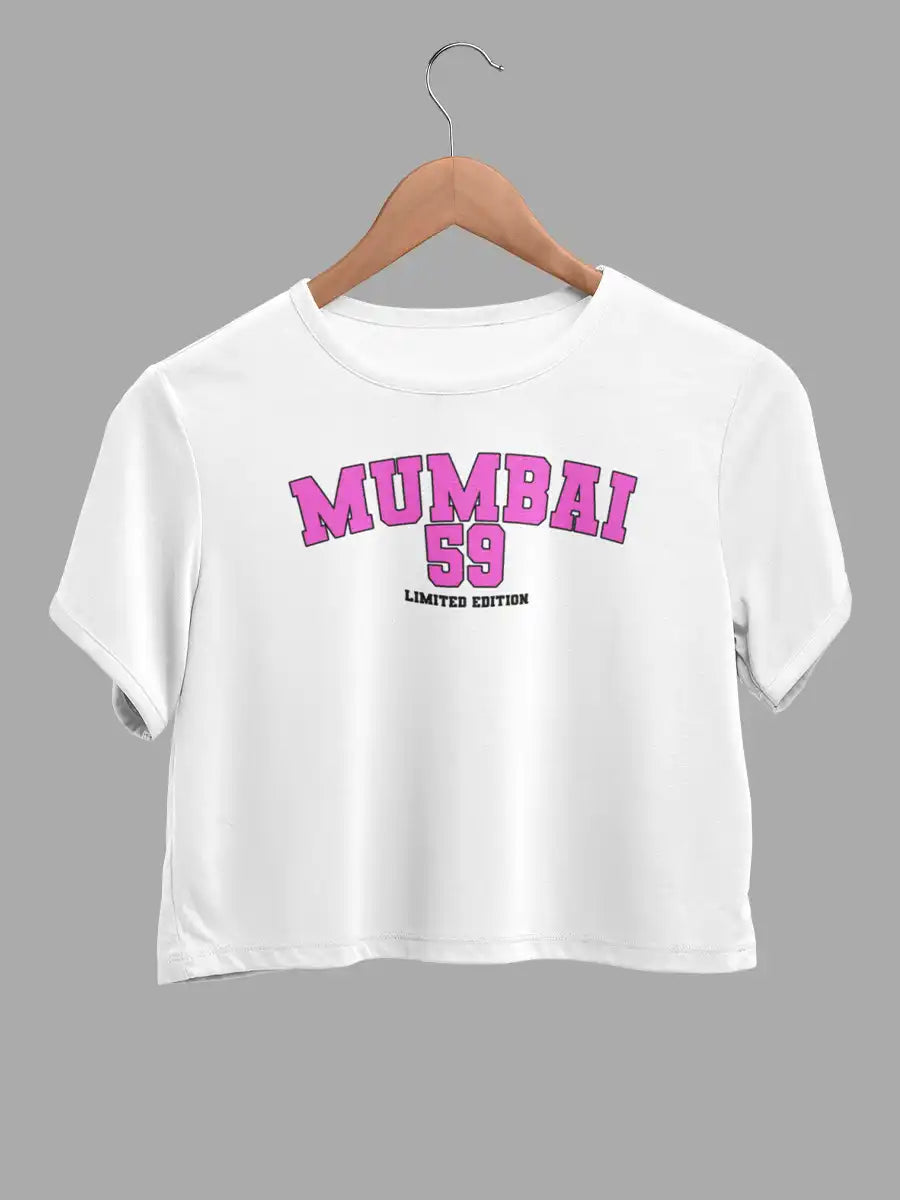 Mumbai 59 - Limited Edition - White Cotton Crop Top