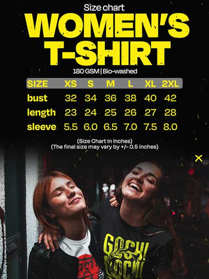 XXX - Women's Black & Yellow Cotton T-Shirt