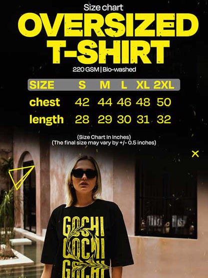 Insaan Bano Bahot Scope Hai - Black Oversized Cotton T-Shirt