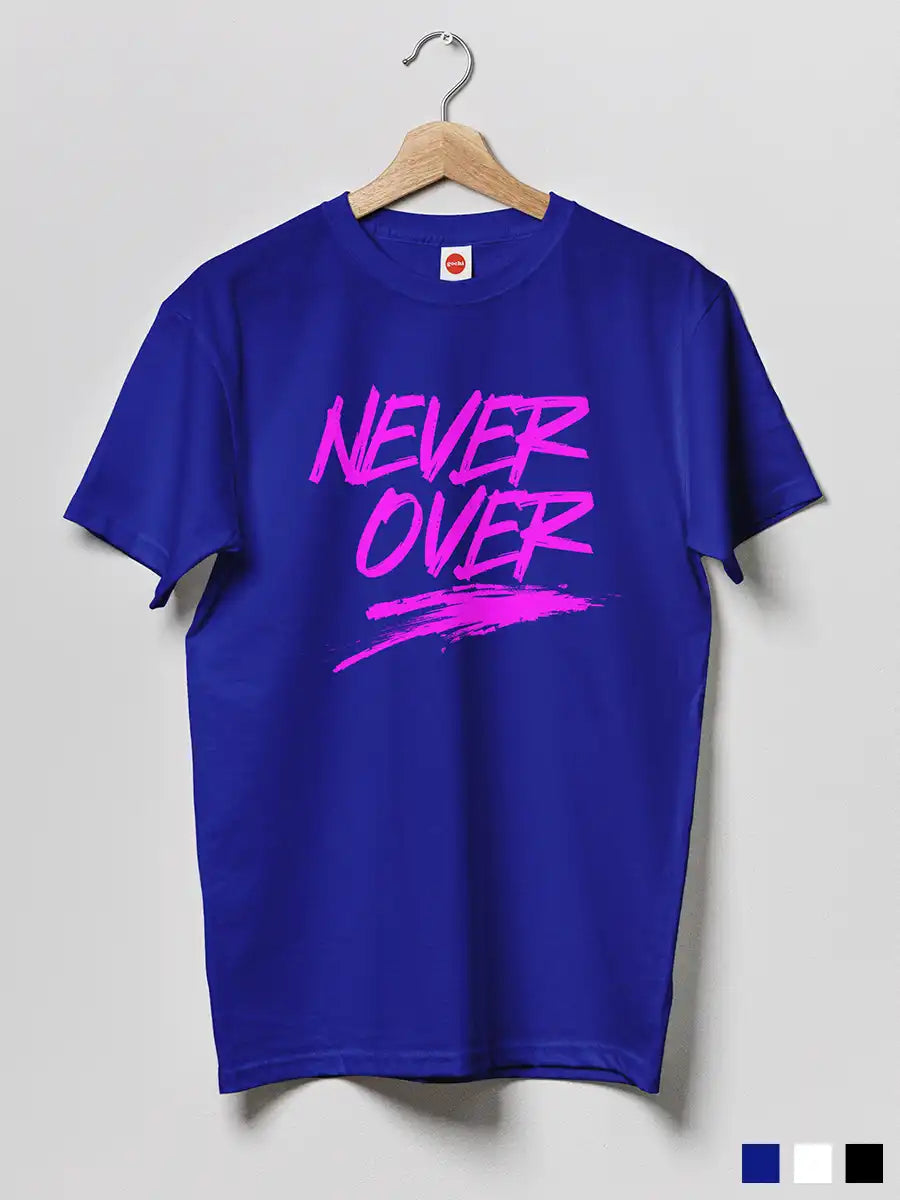 Never Over - Royal Blue Men's  Cotton T-shirt