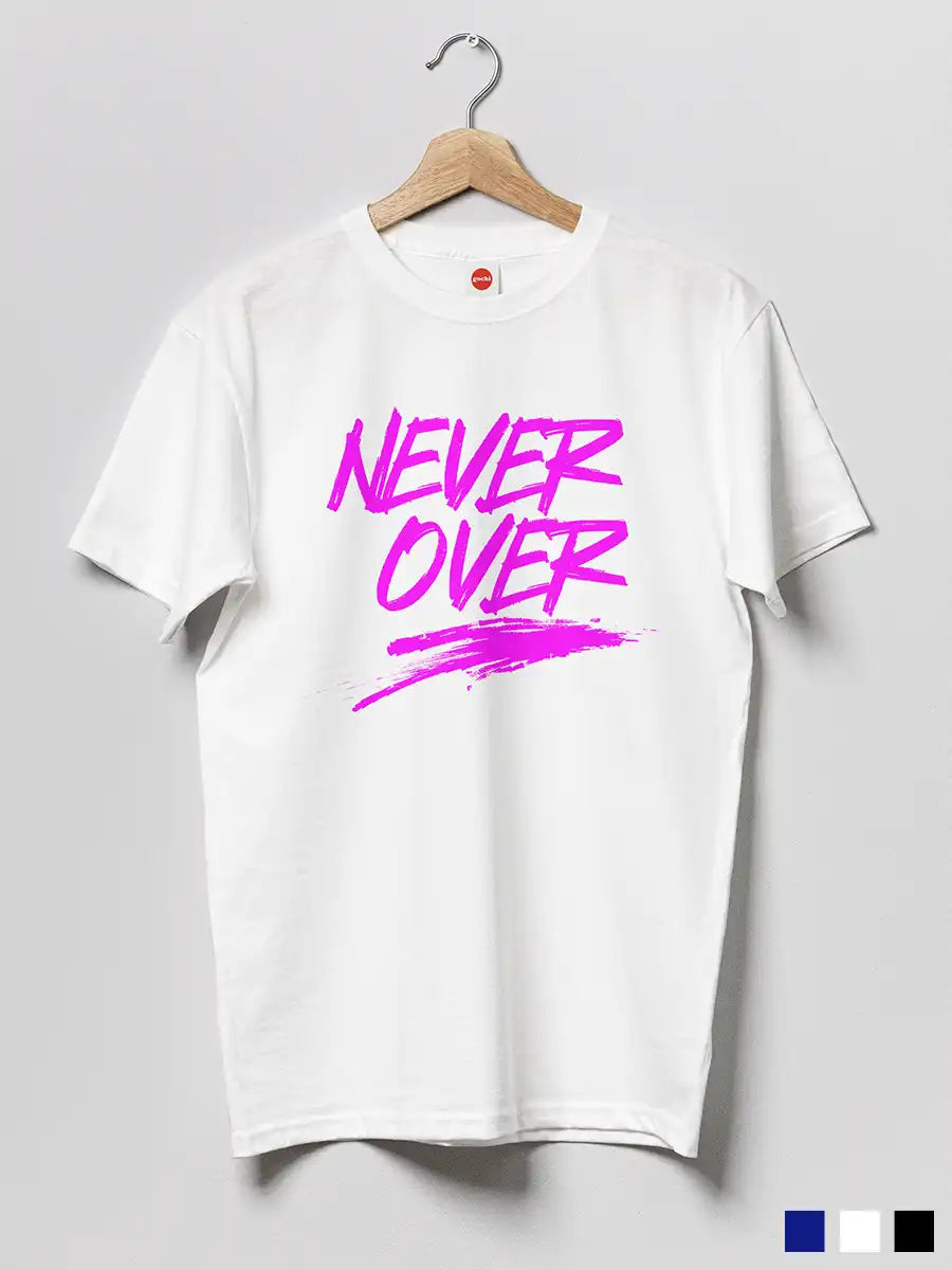 Never Over - White Men's  Cotton T-shirt