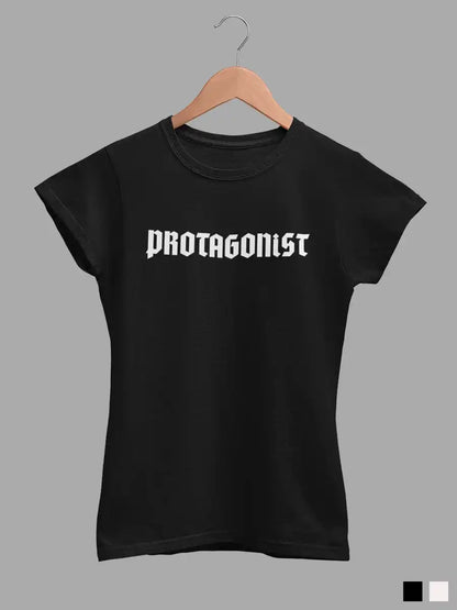Protagonist - Women's Black Cotton T-Shirt