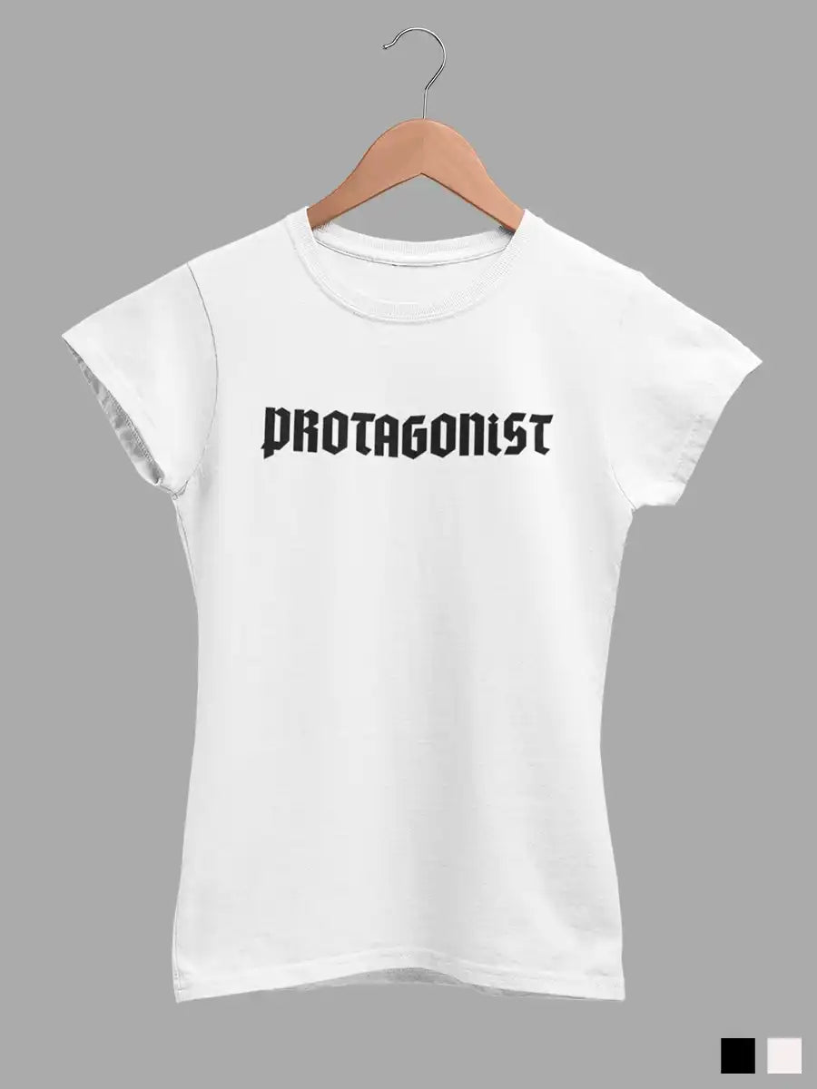 Protagonist - Women's White Cotton T-Shirt