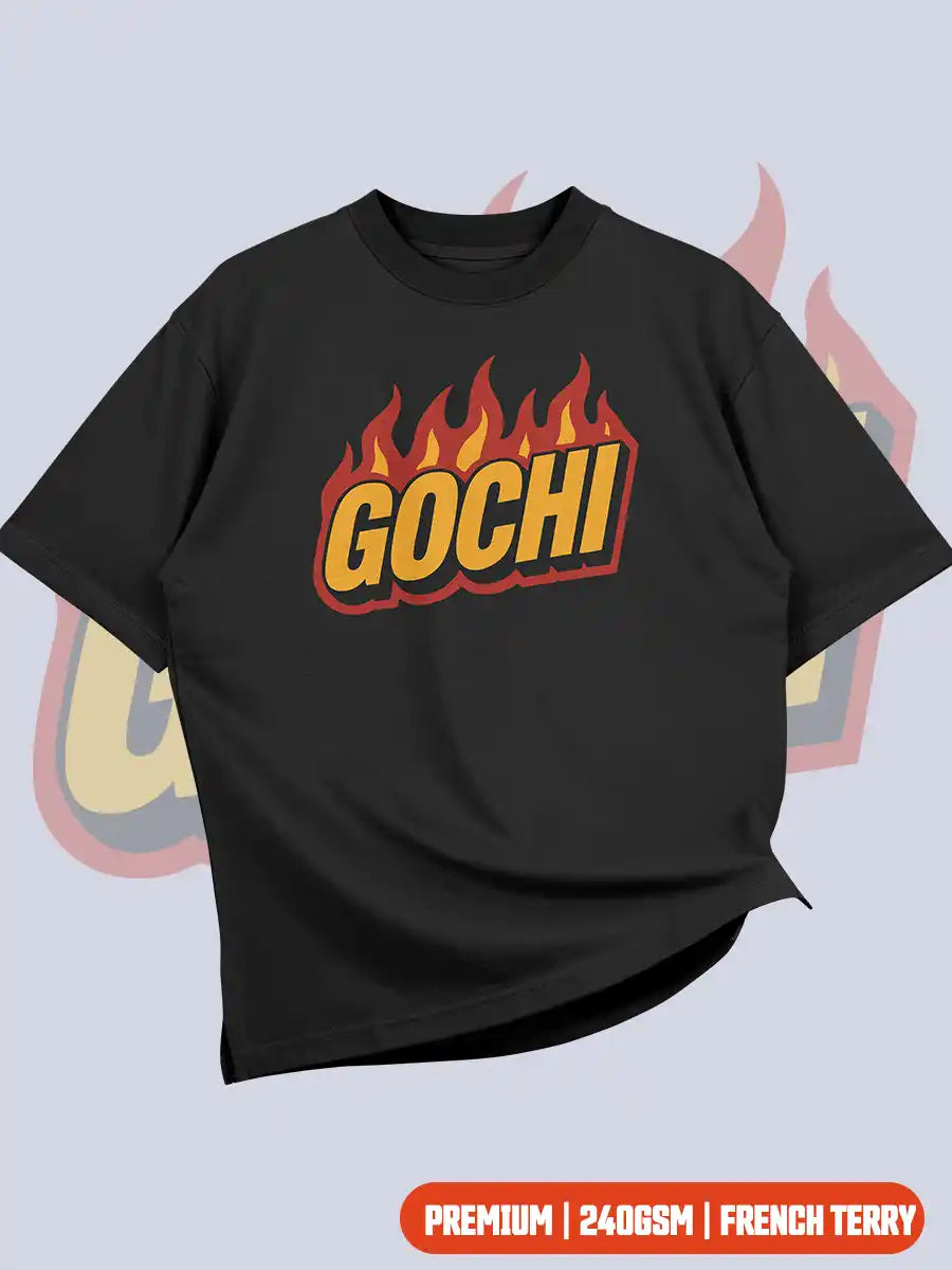 Seek what sets your Soul on fire - Black Premium Oversized T-shirt - Front Gochi