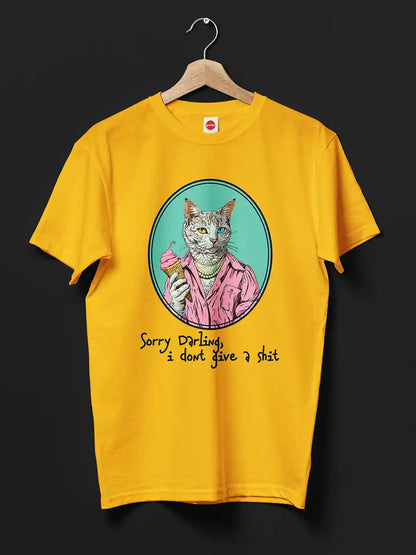 Sorry Darling - Golden Yellow - Men's Cotton T-Shirt