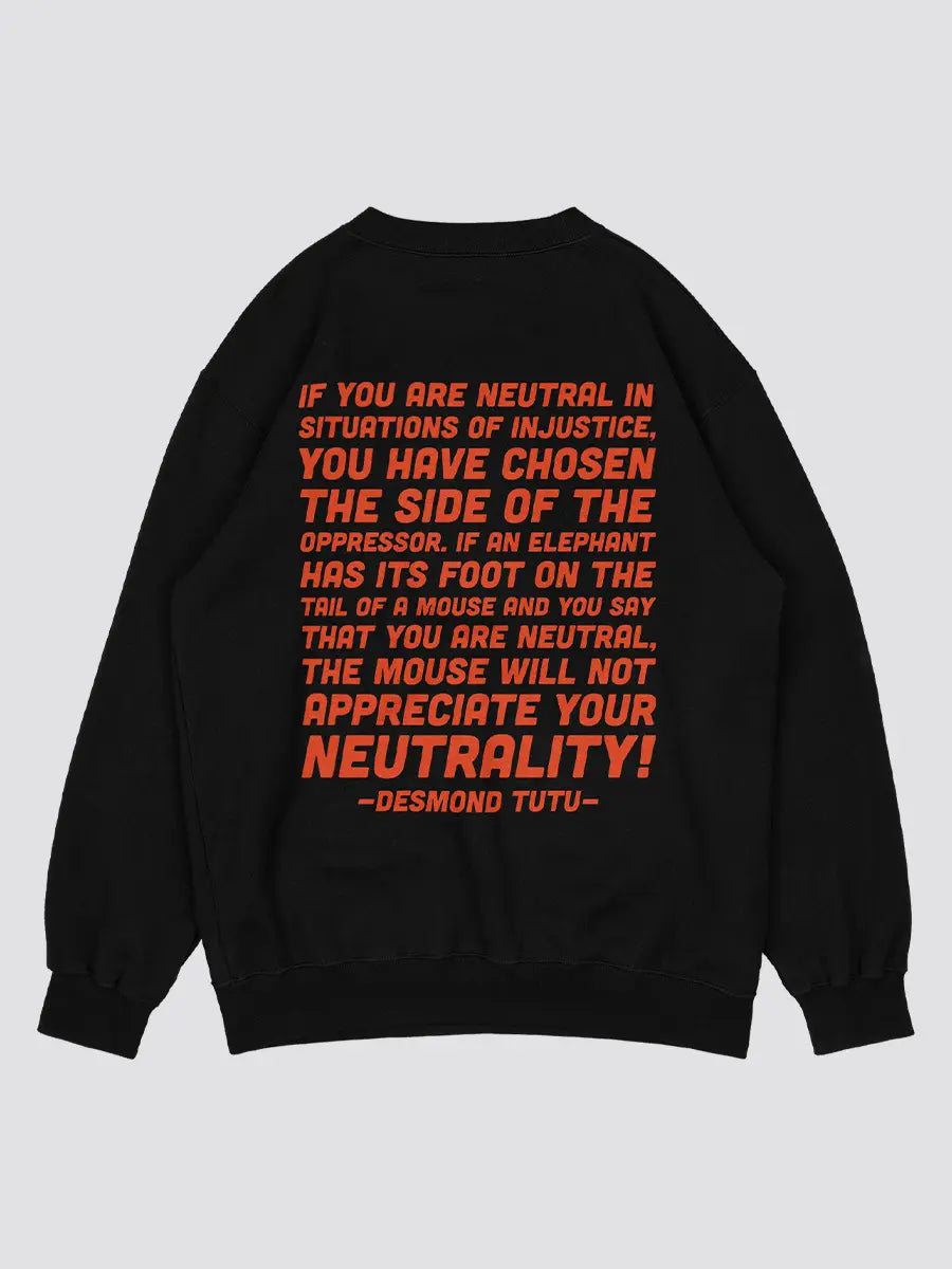 Speak the fuck up- STFU- Black Sweatshirt Back