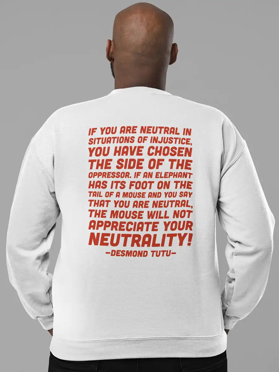 Speak the fuck up- STFU- White Sweatshirt man