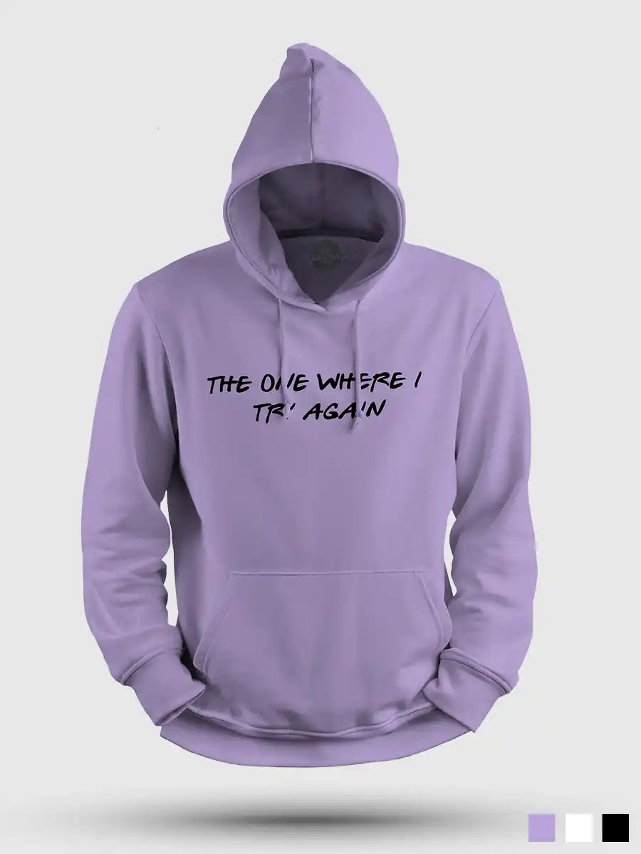 The one where I try again - Iris Lavender Cotton Hoodie