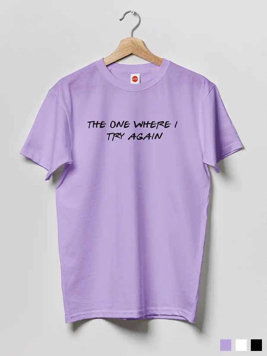 The one where i try again - Men's Iris Lavender Cotton T-Shirt