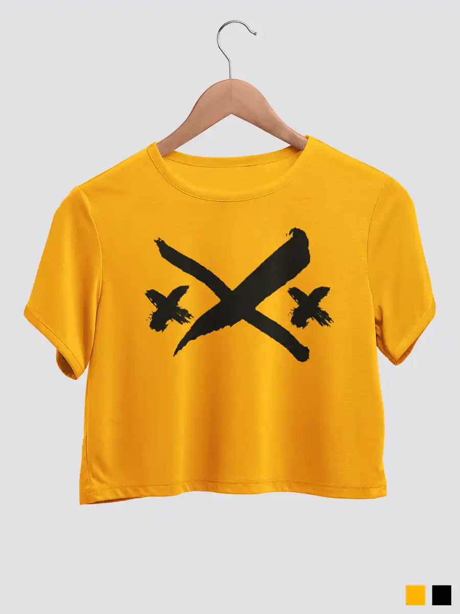 XXX - Golden Yellow Cotton Crop Top