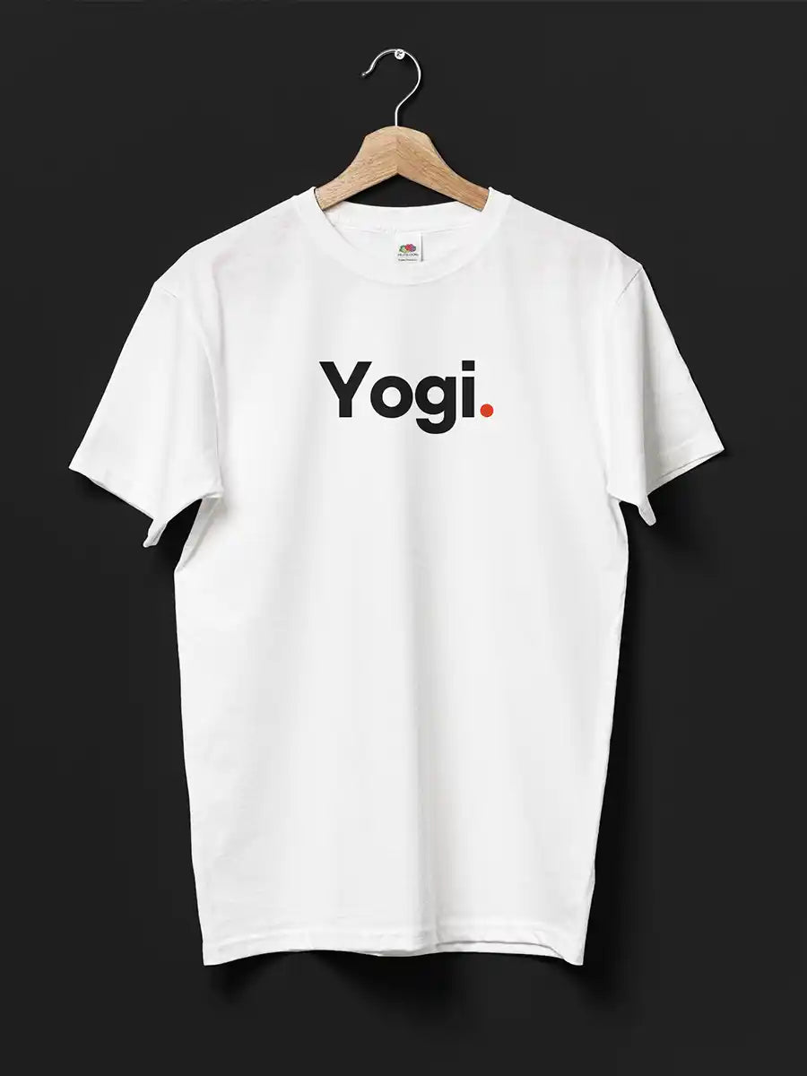 Yogi - Minimalist White Cotton T-Shirt
