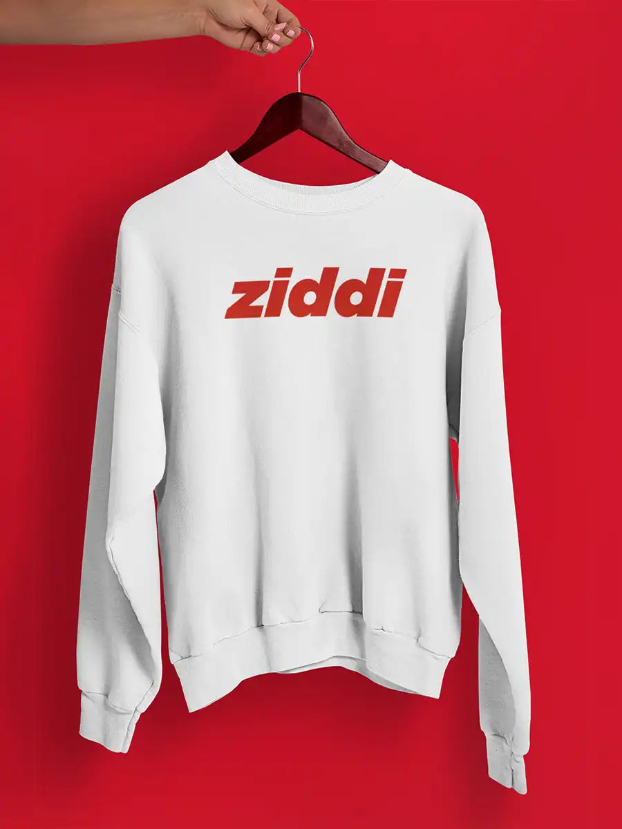 Ziddi - White Cotton Sweatshirt